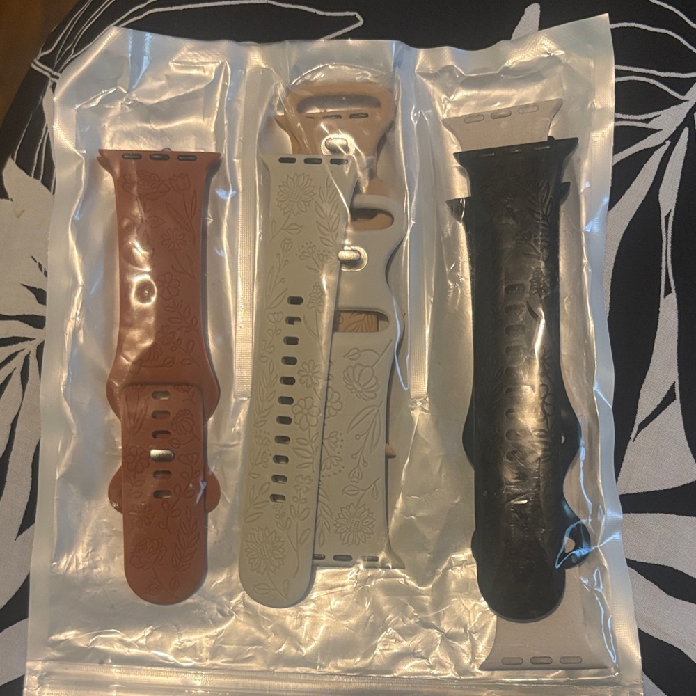 Apple Watch Bands Set - Brown, Cream, Black